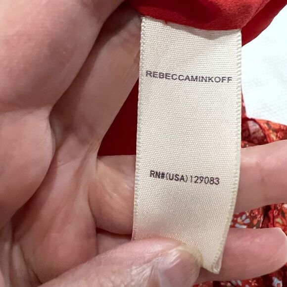 Rebecca Minkoff Red Floral Cold Shoulder Flowy Dress - Picture 9 of 10